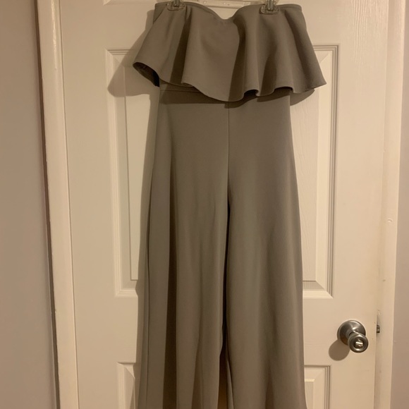 Grey midi jumpsuit - Picture 1 of 3